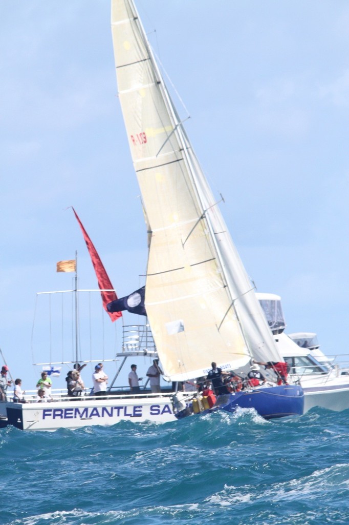 Phoenix frightened the start team when she ran out of room on the start line. - Visit Indonesia Fremantle Bali 2011 © Bernie Kaaks - copyright